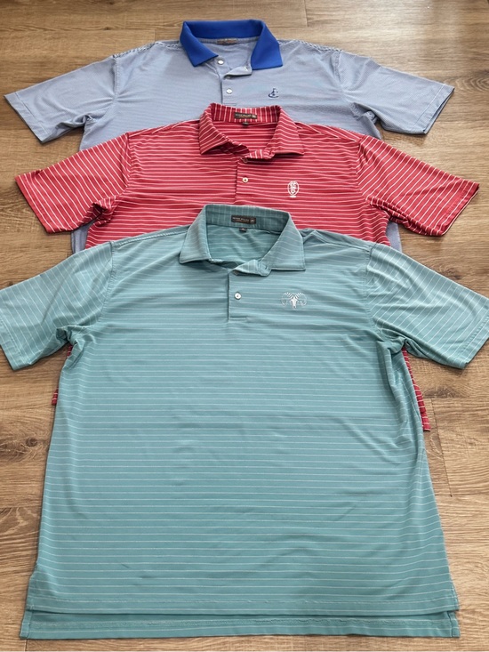 Peter Millar Other - Peter Millar Summer Comfort Men’s XL Striped Performance Polo Shirt Lot of 3